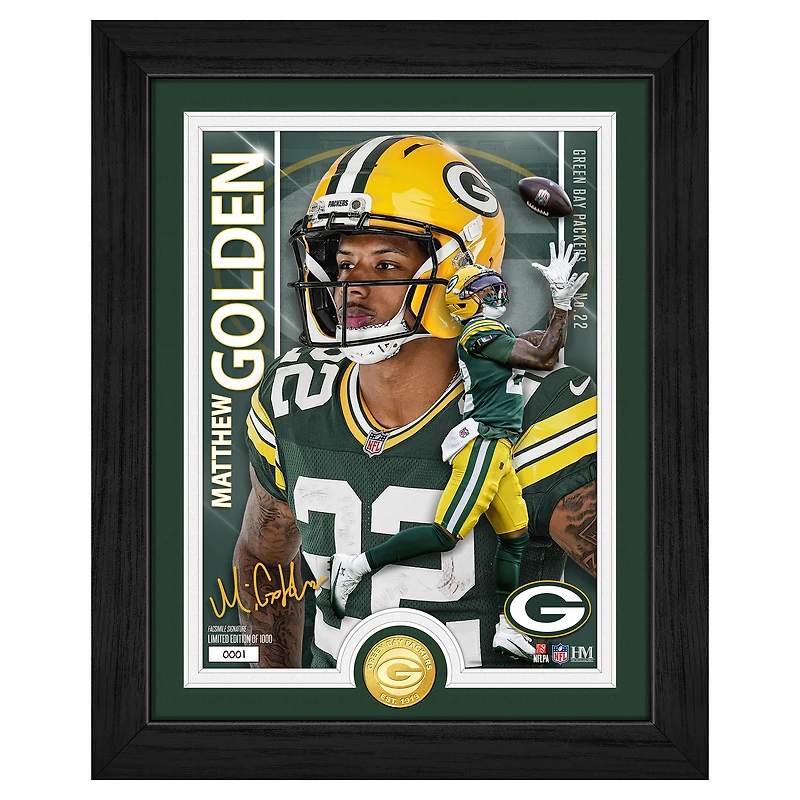 Highland Mint Green Bay Packers Matthew Golden Bronze Coin Photo Mint