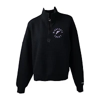 Women's Black Minnesota Frost Quilted Half-Zip Jacket