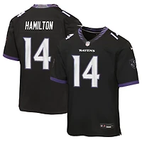 Youth Nike Kyle Hamilton Black Baltimore Ravens Alternate Game Jersey