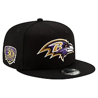 Men's New Era Black Baltimore Ravens 30th Anniversary 9FIFTY Snapback Hat