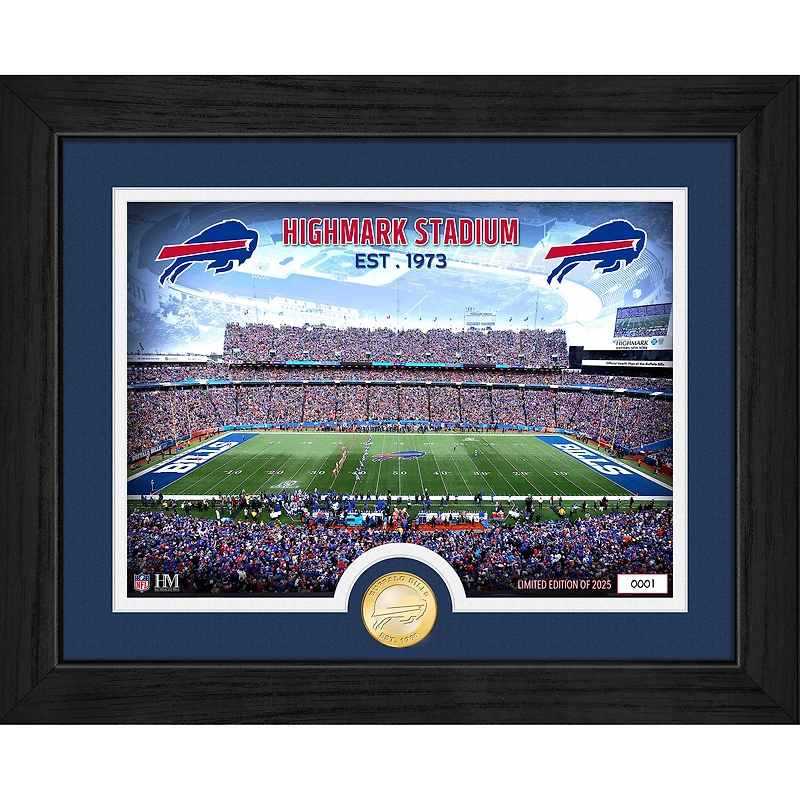 Highland Mint Buffalo Bills Farewell To Highmark Stadium 12" x 15" Bronze Coin Photo Mint