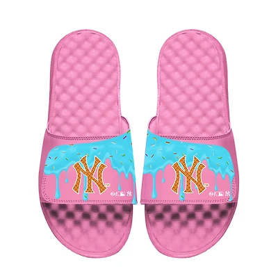 Youth ISlide Pink New York Yankees Ice Cream Drip Slide Sandals
