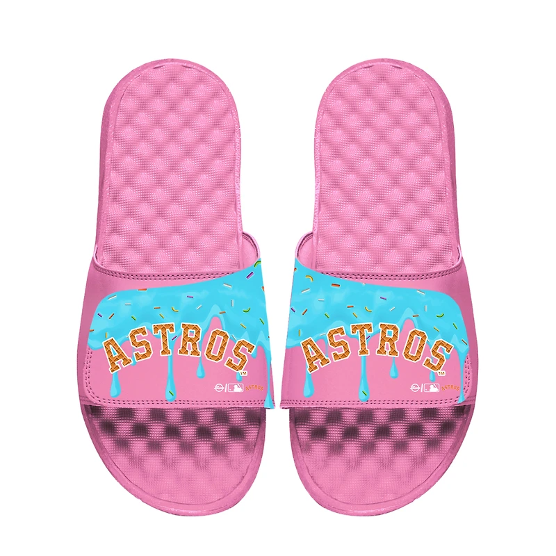 Youth ISlide Pink Houston Astros Ice Cream Drip Slide Sandals