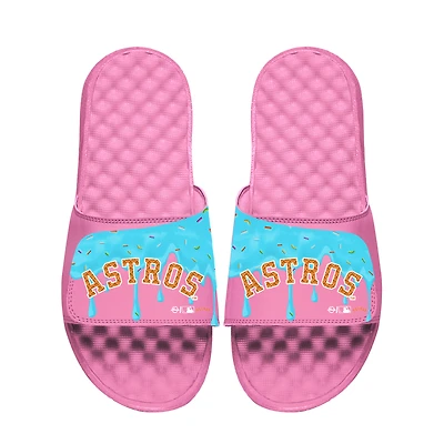 Youth ISlide Pink Houston Astros Ice Cream Drip Slide Sandals