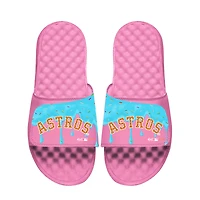 Youth ISlide Pink Houston Astros Ice Cream Drip Slide Sandals