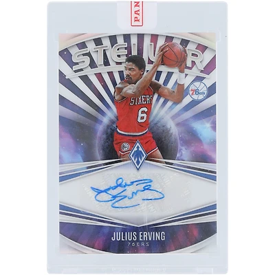 Julius Erving Philadelphia 76ers Autographed 2023-24 Panini Phoenix Stellar #SS-JEV #24/49 Card