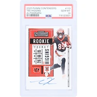 Tee Higgins Cincinnati Bengals Autographed 2020 Panini Contenders Rookie Ticket #113 PSA Authenticated 10 Rookie Card
