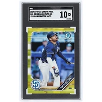 Fernando Tatis Jr. San Diego Padres 2019 Bowman Chrome Prospects Yellow Refractor #BCP-25 #34/75 SGC Authenticated 10 Card