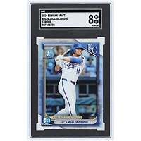 Jac Caglianone Kansas City Royals 2024 Bowman Draft Chrome Refractor #BDC-8 SGC Authenticated 8 Card