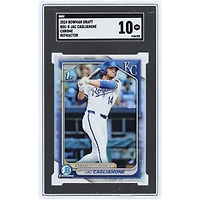 Jac Caglianone Kansas City Royals 2024 Bowman Draft Chrome Refractor #BDC-8 SGC Authenticated 10 Card