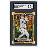 Gunnar Henderson Baltimore Orioles 2024 Bowman Chrome Sapphire Orange #9 #37/50 SGC Authenticated 10 Card