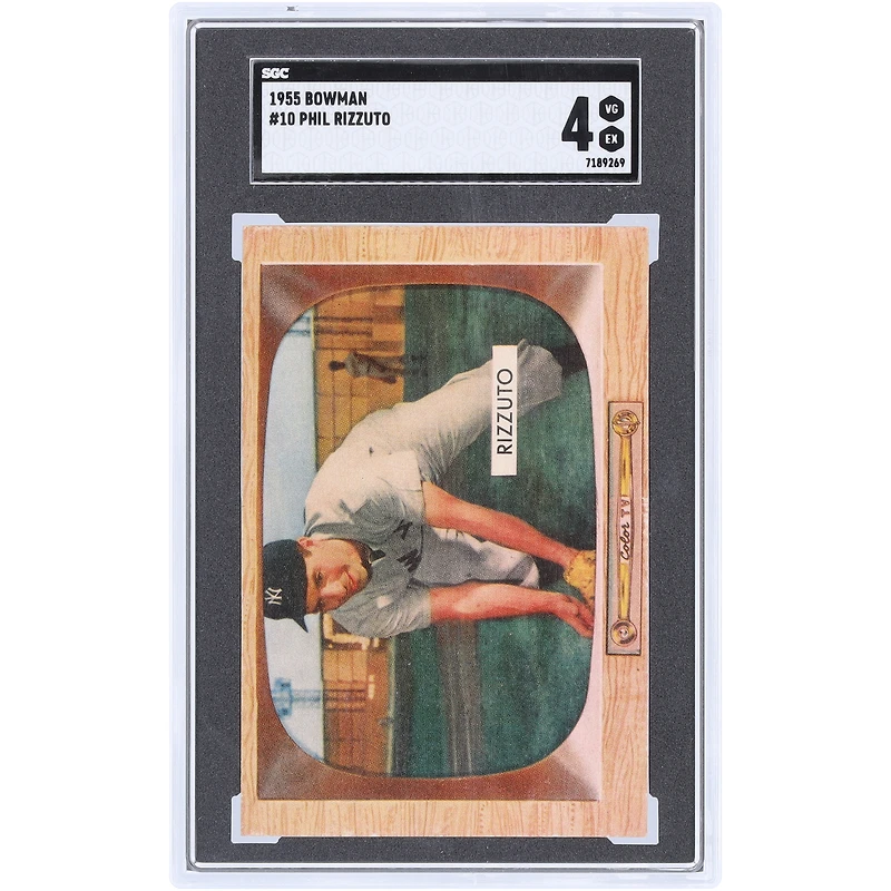 Phil Rizzuto New York Yankees 1955 Bowman #10 SGC Authenticated 4 Card