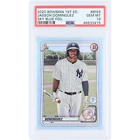 Jasson Domínguez New York Yankees 2020 Bowman 1st Edition Sky Blue Foil #BFE-8 PSA Authenticated 10 Card