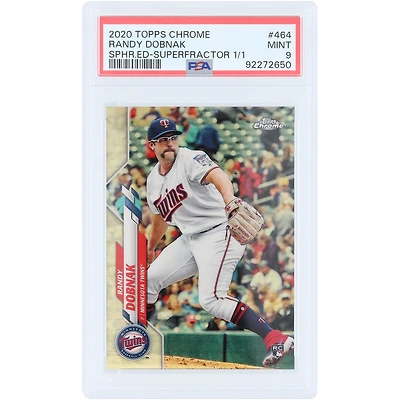 Randy Dobnak Minnesota Twins 2020 Topps Chrome Sapphire Edition Superfractor #464 #1/1 PSA Authenticated 9 Rookie Card