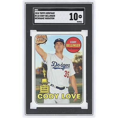 Cody Bellinger Los Angeles Dodgers 2018 Topps Heritage Nickname Variation #118 SGC Authenticated 10 Rookie Card