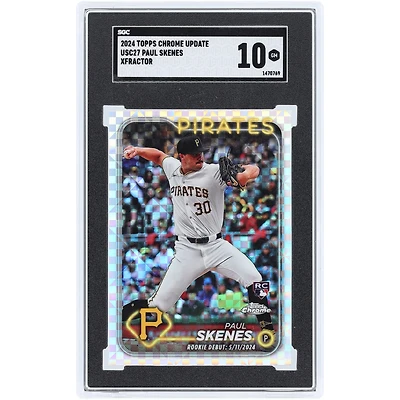 Paul Skenes Pittsburgh Pirates 2024 Topps Chrome Update Xfractor #USC27 SGC Authenticated 10 Rookie Card