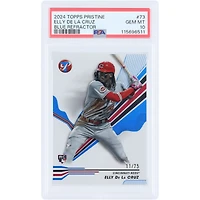 Elly De La Cruz Cincinnati Reds 2024 Topps Pristine Blue Refractor #73 #11/75 PSA Authenticated 10 Rookie Card