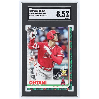 Shohei Ohtani Los Angeles Angels 2019 Topps Holiday Candy In Back Pocket #HW33 SGC Authenticated 8.5 Card