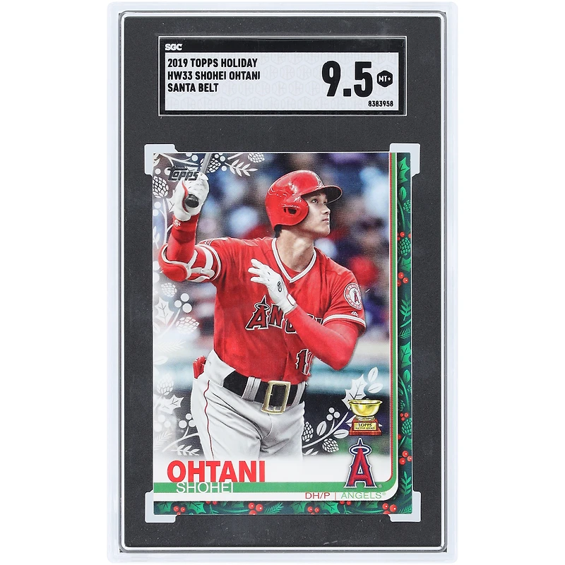 Shohei Ohtani Los Angeles Angels 2019 Topps Holiday Santa Belt #HW33 SGC Authenticated 9.5 Card