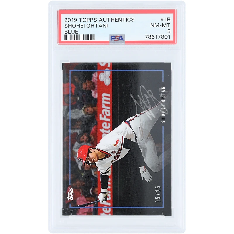 Shohei Ohtani Los Angeles Angels 2019 Topps Authentics Blue #1B #5/25 PSA Authenticated 8 Card