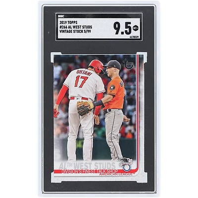 Shohei Ohtani & Alex Bregman 2019 Topps Vintage Stock AL West Studs #266 #5/99 SGC Authenticated 9.5 Card