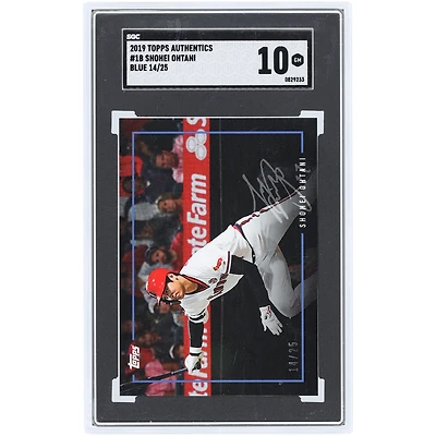 Shohei Ohtani Los Angeles Angels 2019 Topps Authentics Blue #1B #14/25 SGC Authenticated 10 Card