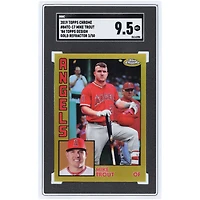 Mike Trout Los Angeles Angels 2019 Topps Chrome Gold Refractor '84 Topps Design #84TC-17 #3/50 SGC Authenticated 9.5 Card