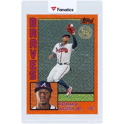 Ronald Acuna Jr. Atlanta Braves 2019 Topps Chrome Silver Pack '84 Topps Design Orange Refractor #T84-3 #15/25 Card