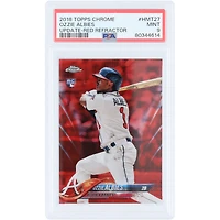 Ozzie Albies Atlanta Braves 2018 Topps Chrome Red Refractor #HMT27 #12/25 PSA Authenticated 9 Rookie Card