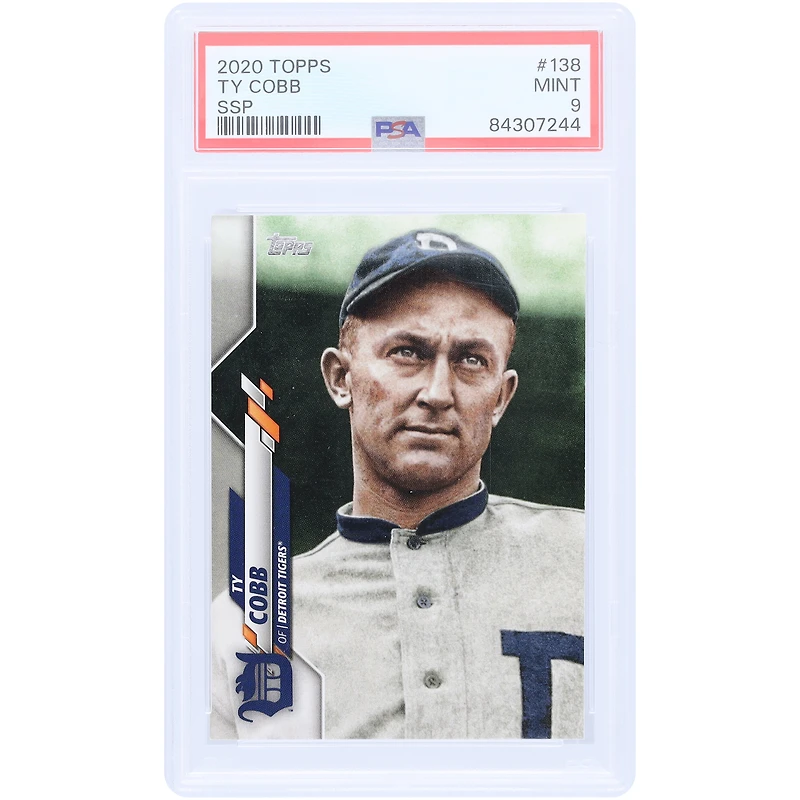 Ty Cobb Detroit Tigers 2020 Topps SSP #138 PSA Authenticated 9 Card