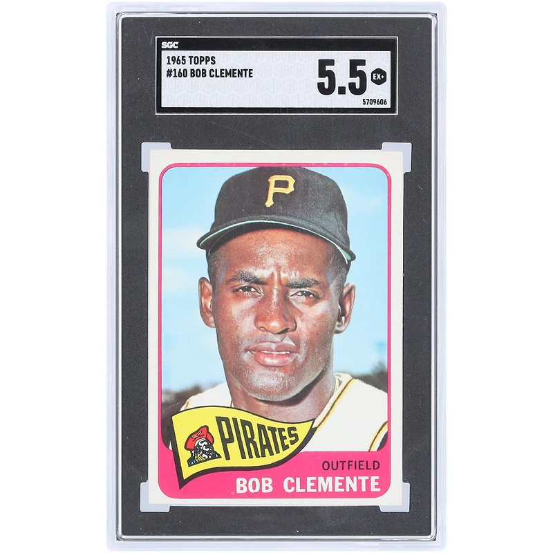 Roberto Clemente Pittsburgh Pirates 1965 Topps #160 SGC Authenticated 5.5 Card