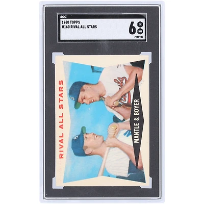 Mickey Mantle & Ken Boyer 1960 Topps #160 SGC Authenticated 6 Card