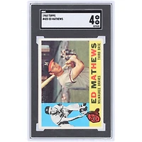 Ed Mathews Milwaukee Braves 1960 Topps #420 SGC Authenticated 4 Card