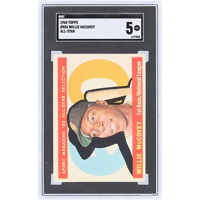 Willie McCovey San Francisco Giants 1960 Topps All-Star #554 SGC Authenticated 5 Card