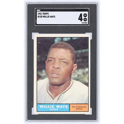Willie Mays San Francisco Giants 1961 Topps #150 SGC Authenticated 4 Card