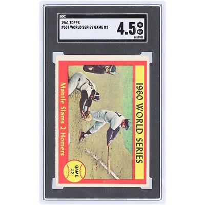 Mickey Mantle New York Yankees 1961 Topps World Series Game 2 #307 SGC Authenticated Card