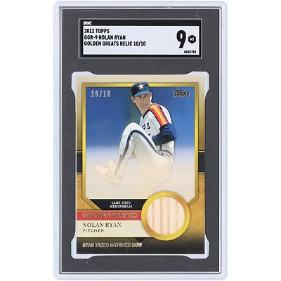 Nolan Ryan Houston Astros 2012 Topps Golden Greats Bat Relic #GGR-9 #10/10 SGC Authenticated 9 Card