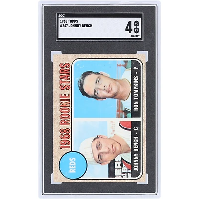 Johnny Bench Cincinnati Reds 1968 Topps #247 SGC Authenticated 4 Rookie Card