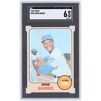 Ernie Banks Chicago Cubs 1968 Topps #355 SGC Authenticated 6 Card