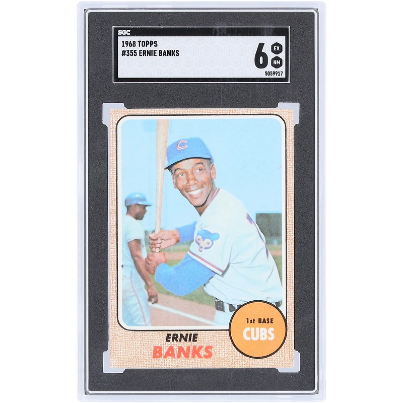Ernie Banks Chicago Cubs 1968 Topps #355 SGC Authenticated 6 Card