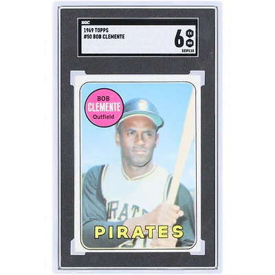 Roberto Clemente Pittsburgh Pirates 1969 Topps #50 SGC Authenticated 6 Card