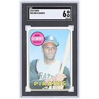 Roberto Clemente Pittsburgh Pirates 1969 Topps #50 SGC Authenticated 6 Card