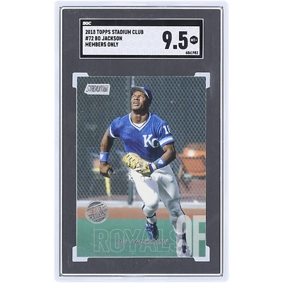 Bo Jackson Kansas City Royals 2018 Topps Stadium Club Members Only #72 SGC Authenticated 9.5 Card