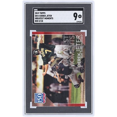 Derek Jeter New York Yankees 2019 Topps Red Greatest Moments #GM-8 #2/10 SGC Authenticated 9 Card