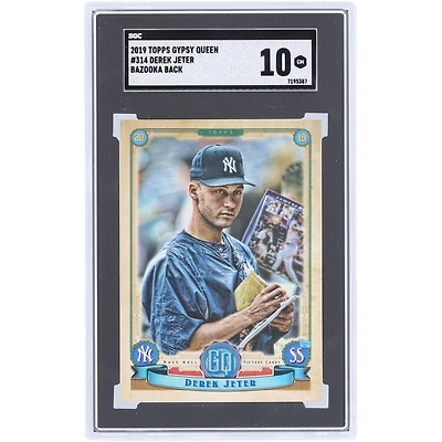 Derek Jeter New York Yankees 2019 Topps GQ Bazooka Back #314 SGC Authenticated 10 Card