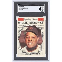 Willie Mays San Francisco Giants 1961 Topps All Star #579 SGC Authenticated 4 Card