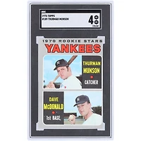 Thurman Munson New York Yankees 1970 Topps #189 SGC Authenticated 4 Rookie Card