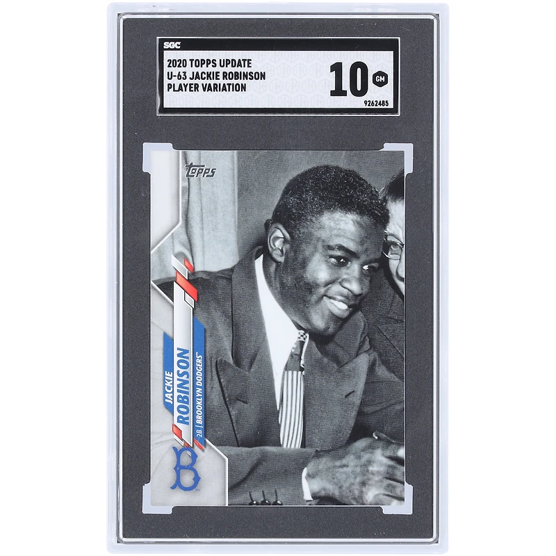 Jackie Robinson Brooklyn Dodgers 2020 Topps Update Player Variation #U-63 SGC Authenticated 10 Card