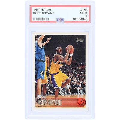 Kobe Bryant Los Angeles Lakers 1996 Topps #138 PSA Authenticated 9 Rookie Card