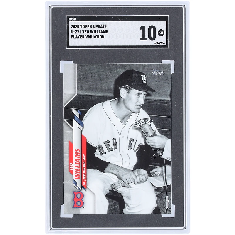 Ted Williams Boston Red Sox 2020 Topps Update Player Variation #U-271 SGC Authenticated 10 Card
